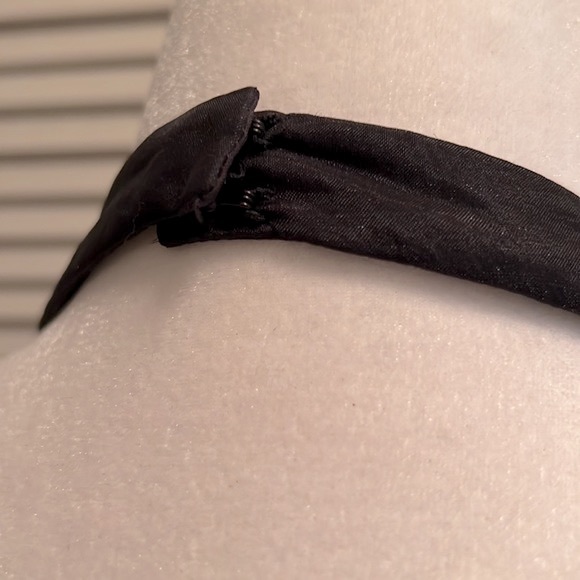 David’s Bridal Black Halter Dress Pale Green Tie Belt size 10 - Picture 8 of 11